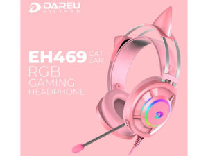 Tai Nghe Dareu EH469 RGB Màu Hồng (USB, LED RGB) 55104 tai nghe dareu eh469 queen rgb usb 7 1 led rgb 4