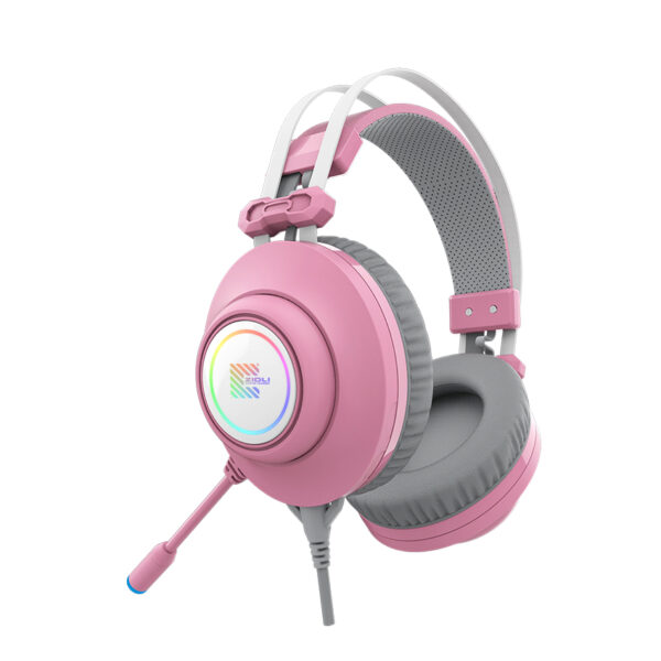 Tai nghe Zidli SCORE SH320V Pink (7.1, USB, RGB) - Ảnh 2