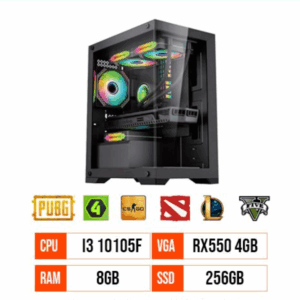 PC Gaming – i3 10105F | Ram 8GB | SSD 256G | RX550 4G