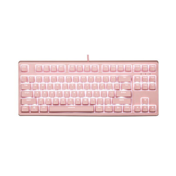 Bàn phím cơ Edra EK387 Pink V2 Blue sw (Edra) (USBC/White Led)