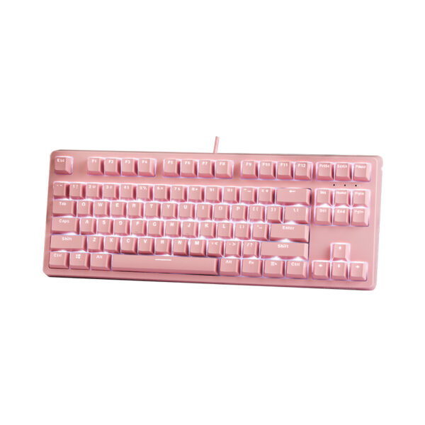 Bàn phím cơ Edra EK387 Pink V2 Blue sw (Edra) (USBC/White Led) - Ảnh 3