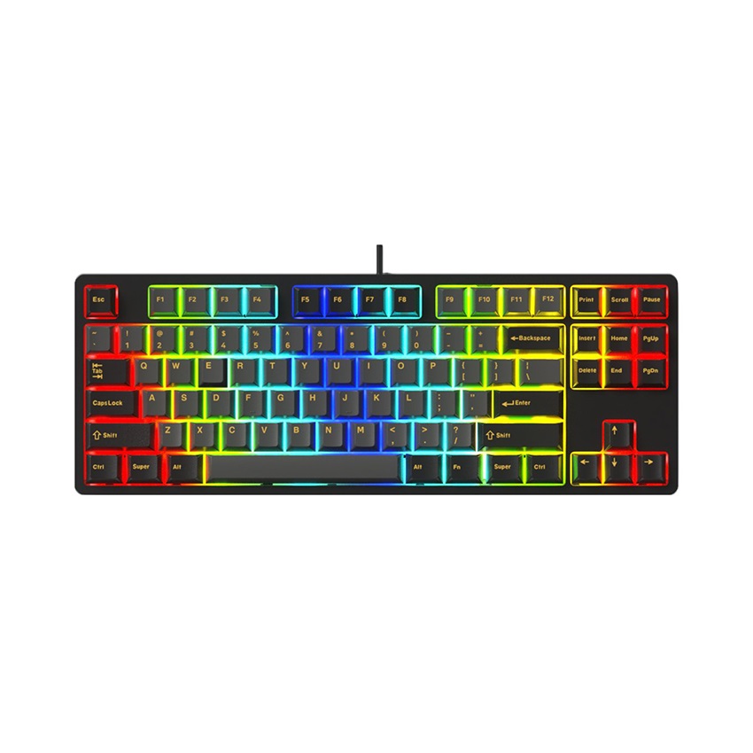 Bàn phím cơ game E Dra EK387FL RGB Polar night Brown sw (USBC/PBT) Bàn phím cơ game E Dra EK387FL RGB Polar night Brown sw (USBC/PBT) - Ảnh 4